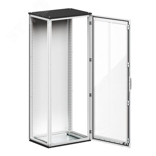 Напольный собранный корпус CQE N с одностворчатой дверью и с задней панелью 1800x1000x600 мм РАМ блок - фото 2