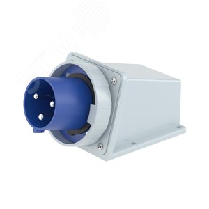 Вилка настенная IP67 125А 2P+E 250В - фото 1