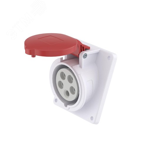 Розетка скрытой установки с наклоном  IP44 32А 3P+E+N 400В - фото 1