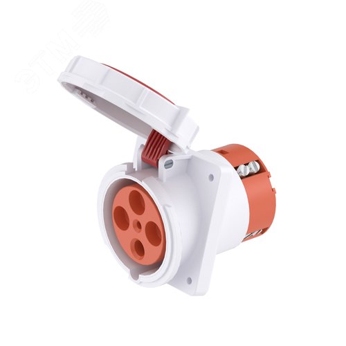 Розетка скрытой установки с наклоном IP67 63A 3P+E 400V - фото 1