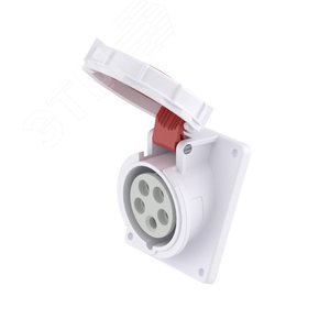 Розетка скрытой установки с наклоном IP67 16A 3P+E+N 400V - фото 1