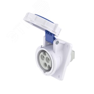 Розетка панельная с наклоном IP67 32А 2P+E 230В - фото 1