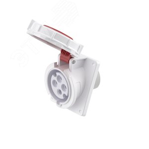 Розетка панельная с наклоном IP67 32А 3P+E 400В - фото 1