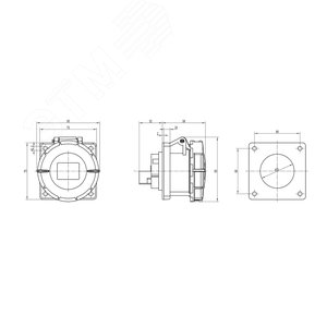 Розетка скрытая IP67 16A 3P+E+N 400V - фото 2
