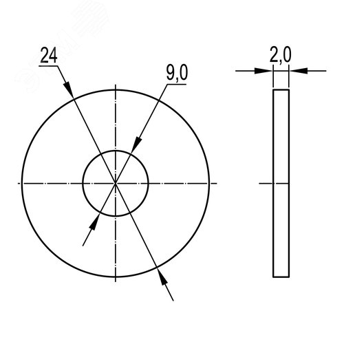 Шайба М8 кузовная DIN9021 - фото 2