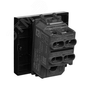 Avanti Выключатель двухполюсный одноклавишный модульный, , Черный квадрат, 2 модуля 4402222 DKC - 5