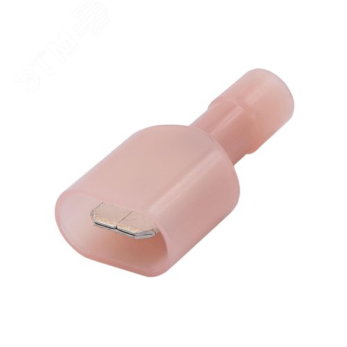 Наконечник плоский РппИп 1.5-7-0.8 красный QUADRO (50шт) полностью изолированный (вилка) - фото 1