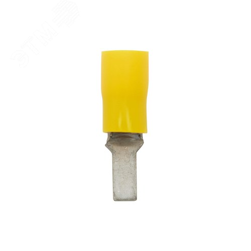 Наконечник штыревой плоский НШпИ 2.5-6 желтый QUADRO (50шт) с изолированным фланцем - фото 2
