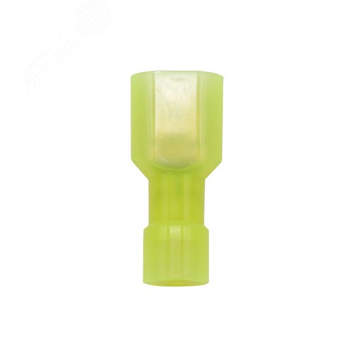 Наконечник плоский РппИп 6-7-0.8 желтый QUADRO (50шт) полностью изолированный (вилка) - фото 2