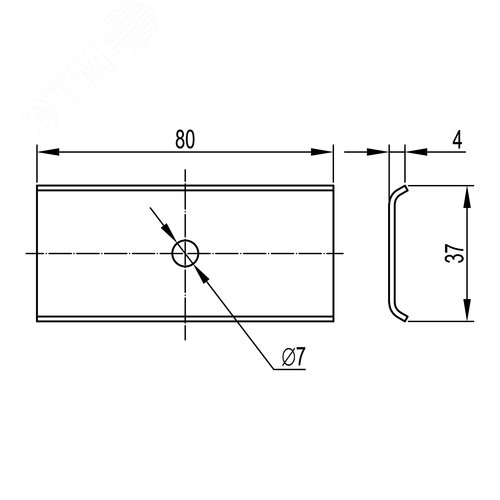 Пластина соединительная отверстие по центру - фото 2