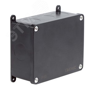 Коробка индустриальная 120х95х52 мм, IP68 с гладкими стенками, черная - фото 1