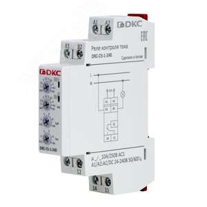 Реле контроля тока, 0.5-5А, конфигурация контакта 1CO, 24-240 AC/DC - фото 2