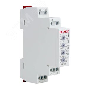 Изображение товара Реле контроля фаз, 3 фазы, контроль напряжения , контроль обрыва фаз, котроль чередования фаз, контроль асимметрии, конфигурация контакта 2CO, 208-480В (шт)