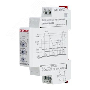 Реле контроля напряжения однофазное, конфигурация контакта 1CO, 110-240В AC/DC - фото 2