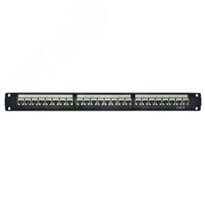 Изображение товара Патч-панель модульная 19'. 1U. CAT6. 24 порта RJ45. экранированная (шт)