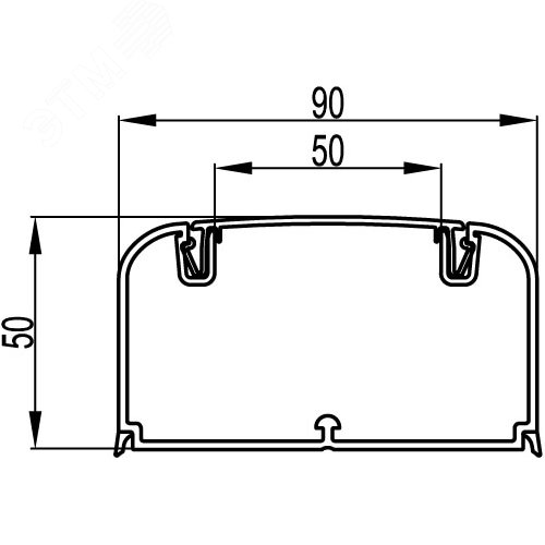 Кабель-канал 90x50 с фронтальной крышкой - фото 4