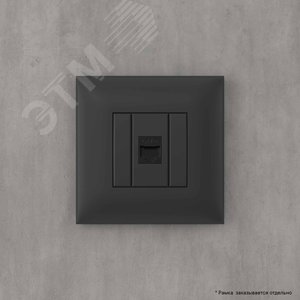Avanti Компьютерная розетка RJ-45 без шторки в стену, кат.6 одинарная,  Черный матовый - фото 5