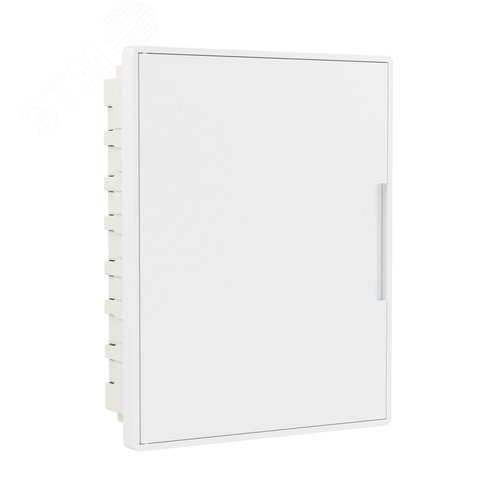 Щиток 24 мод встраиваемый слаботочный Фрейм (FRAME), белый, с белой дверцей, с монтажной платой, 1 розеткой (арт. 45005) и 1 коробкой (арт. 10033) - фото 1