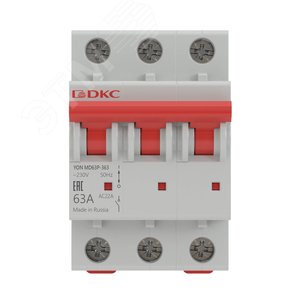 Выключатель нагрузки модульный YON MD63P 3P 40А - фото 2