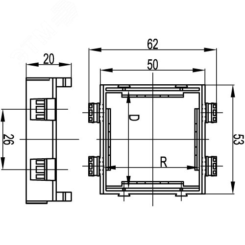 BRAVA Каркас 2 модуля белый IN-Liner FRONT - фото 4