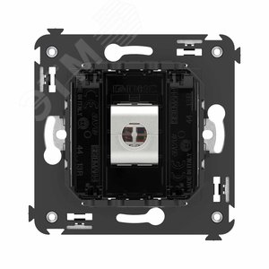 Avanti Компьютерная розетка RJ-45 без шторки в стену, кат.6 одинарная экранированная,  Черный квадрат - фото 4