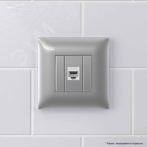 Avanti Компьютерная розетка RJ-45 без шторки в стену, кат.6 одинарная,  Закаленная сталь - фото 5