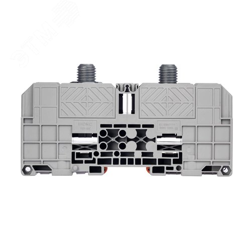 Клемма проходная, болтовой зажим, 2 точки подключения,  300 кв.мм, серая - фото 2