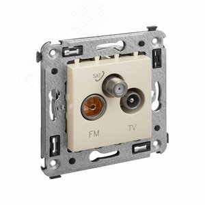 Avanti Розетка TV-FM-SAT в стену,  Ванильная дымка - фото 2