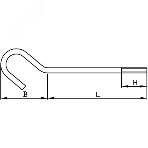 Крюк изолированный для коробки потолочной 115мм - фото 2
