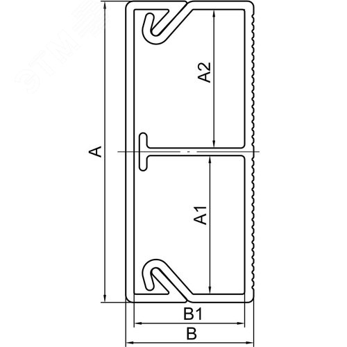 Миниканал TMC 40/2x17 с перегородкой (розница) - фото 4