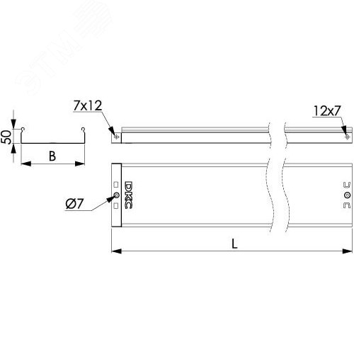 Лоток неперфорированный 50х50х3000 - фото 4