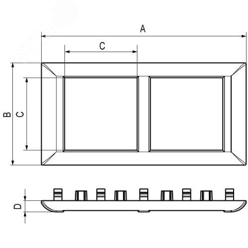 Рамка Avanti для IF и Сотто (Sotto) 2 мод черная - фото 7