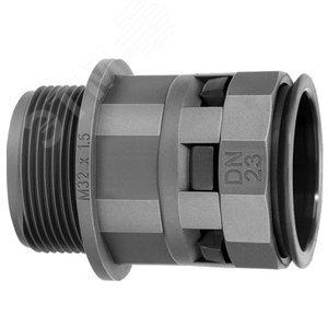 Муфта 48мм труба-коробка DN М63х1.5 полиамид черная - фото 1