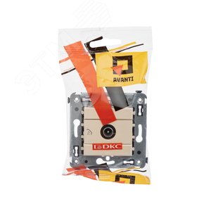 Avanti Розетка TV проходная в стену,  Ванильная дымка - фото 5