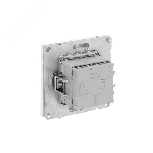 Переключатель двухклавишный с подсветкой, KANT, белая магнолия - фото 6