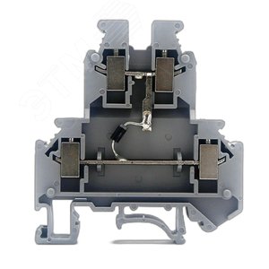 Изображение товара Клемма со встроенным диодом, винтовой зажим, 4 точки подключения, 4 кв.мм, серая (шт)