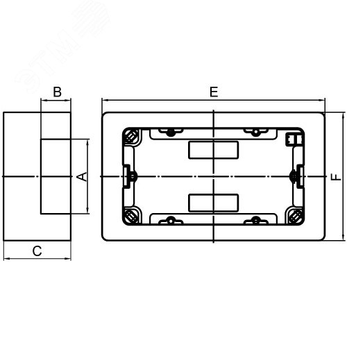 Коробка установочная PDD-N 120 универсальная 4 модуля - фото 5