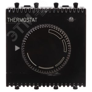 Avanti Термостат ''Черный квадрат'' для теплых полов, 2 модульный