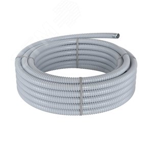 Металлорукав DN 35мм в ПВХ изоляции D внутреннний=35.0 мм D наружный= 41.0 (25 м) серый - фото 3