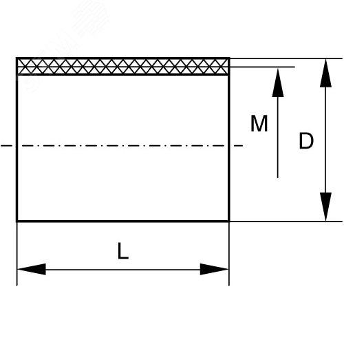 Втулка соединительная М16 черная - фото 2