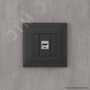 Avanti Компьютерная розетка RJ-45 без шторки в стену, кат.6А одинарная экранированная,  Черный матовый - фото 5
