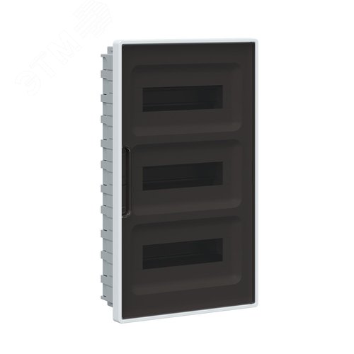 Щиток 36 мод встраиваемый для полых стен Фрейм (FRAME), белый, с тонированной дверцей, с 4 шинами PEN (2шт на 8 отв. и 2шт на 10 отв.) - фото 1