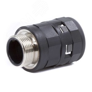 Муфта труба-коробка с металлической резьбой DN 12 мм, М20х1,5, полиамид, цвет черный - фото 2