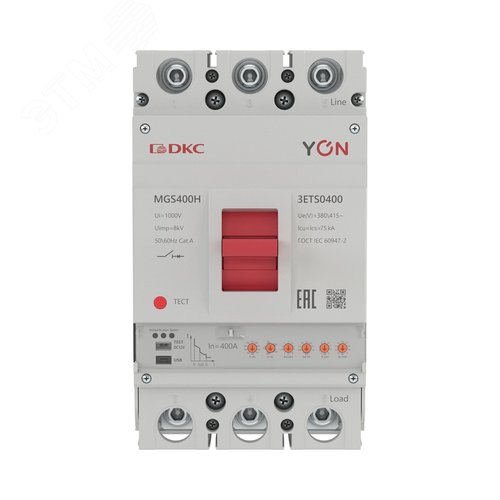 Выключатель автоматический YON max MGS400H 3P 160-400А 75кА с электронным расцепителем ETS - фото 2