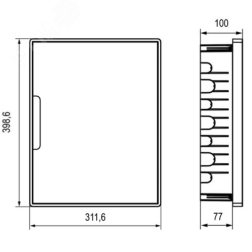Щиток 24 мод встраиваемый Фрейм (FRAME), белый, с белой дверцей, с 4 шинами PEN (2шт на 8 отв. и 2шт на 6 отв) - фото 7