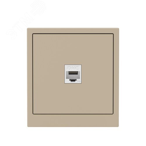 Компьютерная розетка RJ-45 без шторки, кат.5е одинарная, KANT, ванильный марципан - фото 6