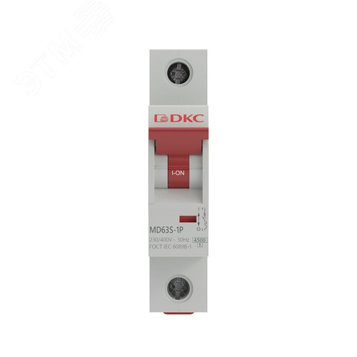 Автоматический выключатель модульный YON макс (YON max) типа MD63S, 4,5кА, 1 полюс, хар-ка C, 6А - фото 2