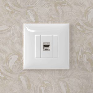 Avanti Компьютерная розетка RJ-45 без шторки в стену, кат.5e одинарная экранированная,  Белое облако - фото 5