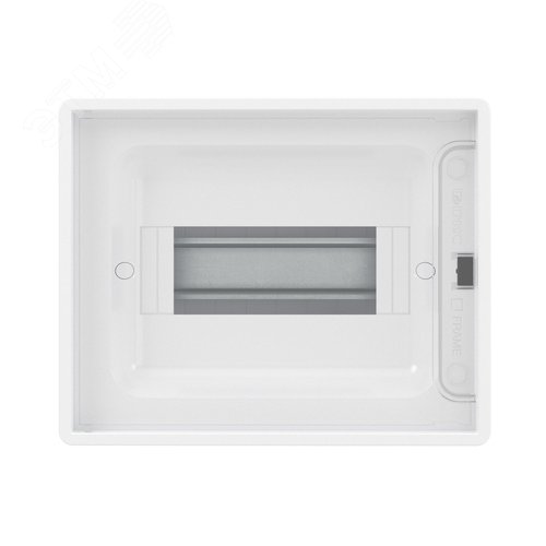 Щиток 8 мод настенный Фрейм (FRAME), белый с прозрачной дверцей, с 2 шинами PEN на 6 и 8 отв. - фото 2