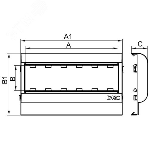 Рамка-суппорт 3 поста под 6 модулей 45х45 мм PDA3-45N 100 - фото 2